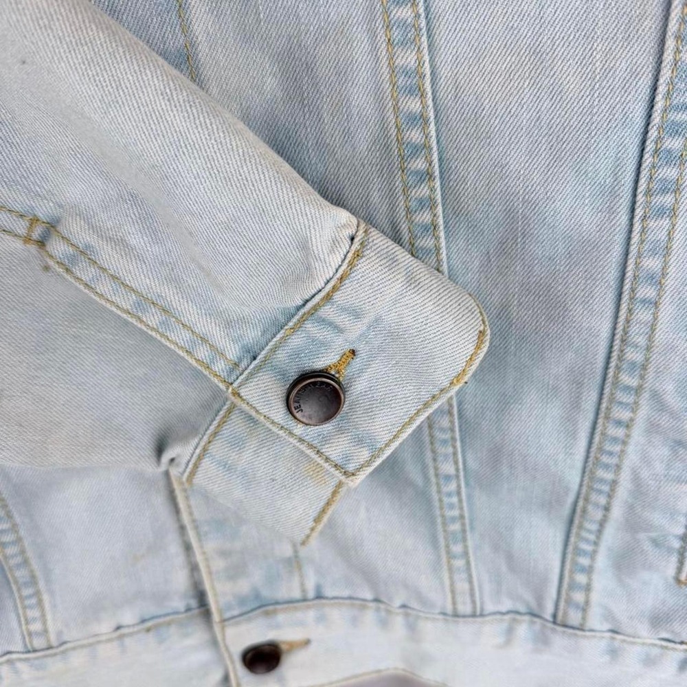 Streetwear "Nothing Really Matters" Light Wash Trucker Jacket 3XL - Picture 7 of 8